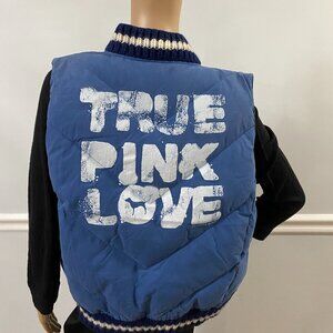 Vintage Pink By Victoria's Secret Puffer Winter Vest Size M/L